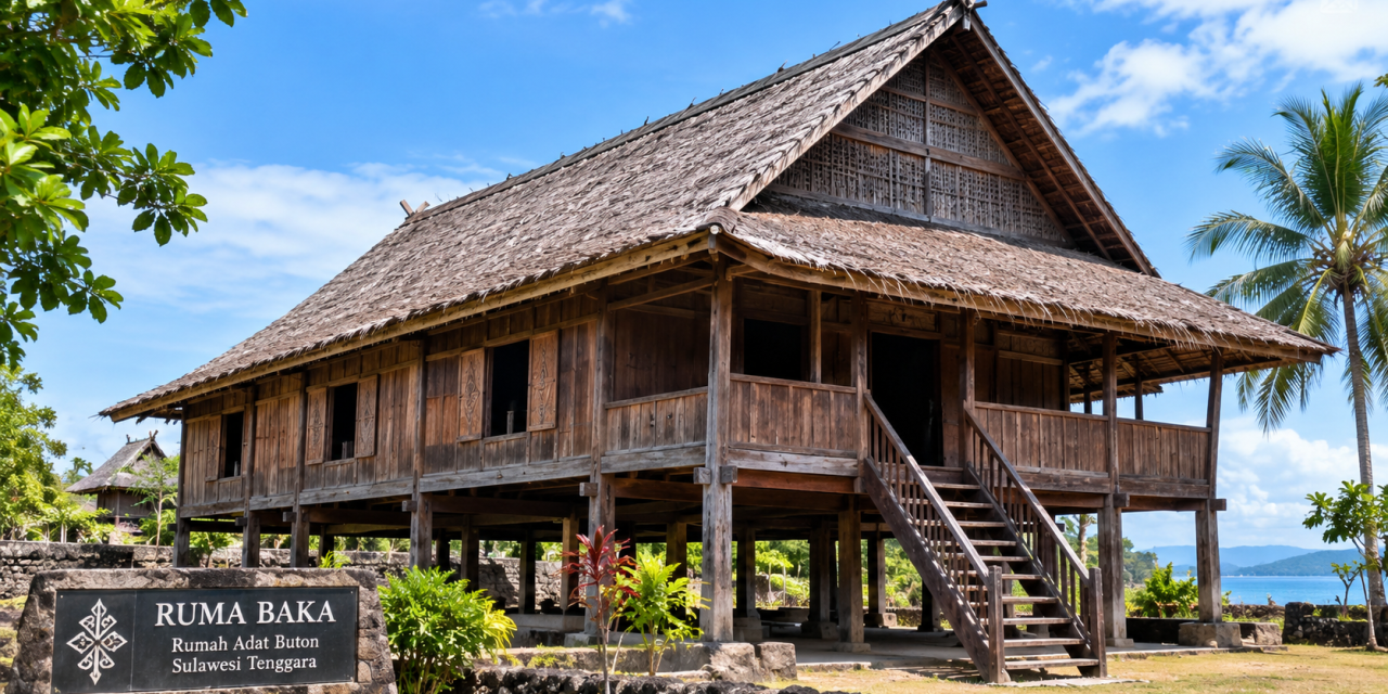 Rumah Adat Buton atau “Ruma Baka” Asal Sulawesi Tenggara